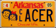 Arkansas Choose Life specialty plate