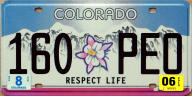 Colorado Respect Life specialty plate