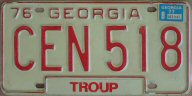 Georgia standard plate