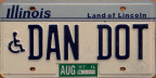 1997 Illinois handicapped vanity "DAN DOT"