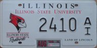 1998 Illinois State University specialty plate