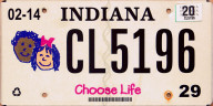 Indiana Choose Life specialty plate