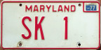1977 Maryland vanity "SK 1"