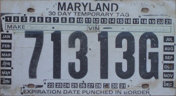 Fake Temp License Plates