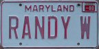 1980 Maryland vanity plate