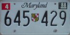 1988 Maryland truck plate