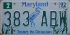 1992 Maryland optional passenger car