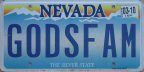 2010 Nevada vanity "GODSFAM"