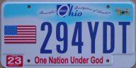 circa 2011 Ohio One Nation Under God
