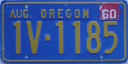 Oregon 1959-1960 without slogan