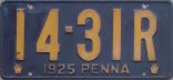 1925 R-suffix plate
