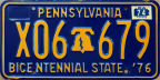 1974 plate using letter X