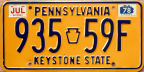 1981 Pennsylvania passenger car plate