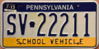 2013 Pennsylvania school vehicle