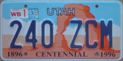 Utah Centennial white state name
