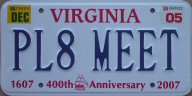 2005 Virginia vanity plate