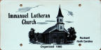 Immanuel Lutheran Church booster plate