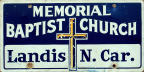 Memorial Baptist Church booster plate