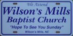 Wilson's Mills Baptist Church booster plate