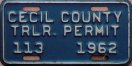 1962 Cecil County trailer permit