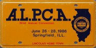 1986 ALPCA convention souvenir plate