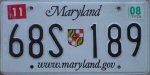 current Maryland license plate