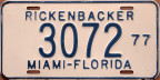 1977 Florida Rickenbacker Causeway permit