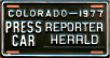 1977 Colorado press placard